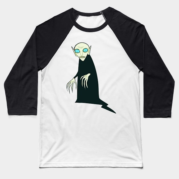 Nosferatu Baseball T-Shirt by Grampyre